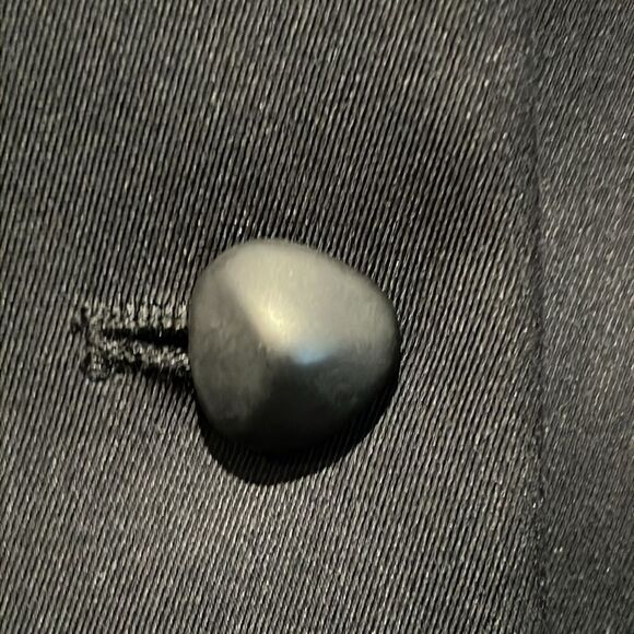 Calvin Klein Black‎ Lined Front Box Pleats Button Closure Blazer Size 8 - Picture 6 of 12